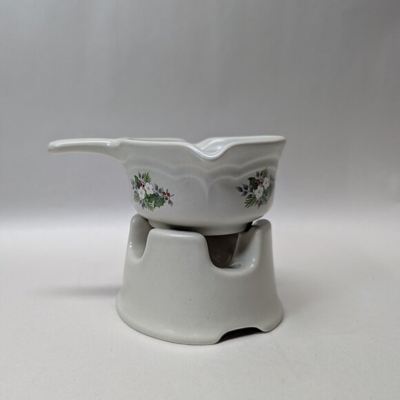 Vintage Pfaltzgraff Heirloom Christmas Potpourri/Butter Burner and Votive Cup - Picture 4 of 12